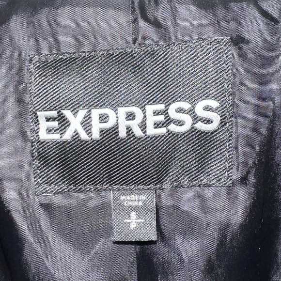 EXPRESS Quilted Vegan Leather Moto Jacket -Small - Picture 6 of 7